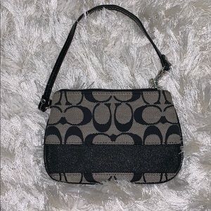 Black and Grey Coach Wristlet